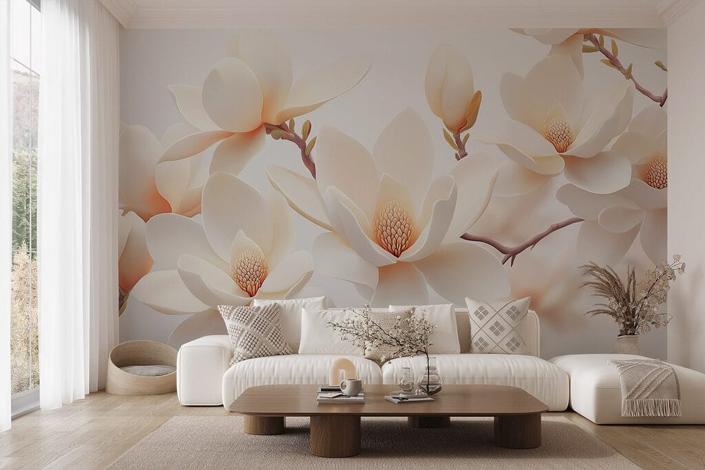 Group of white flowers Group of white flowers