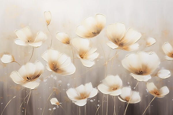Pittura di fiori su sfondo bianco Pittura di fiori su sfondo bianco