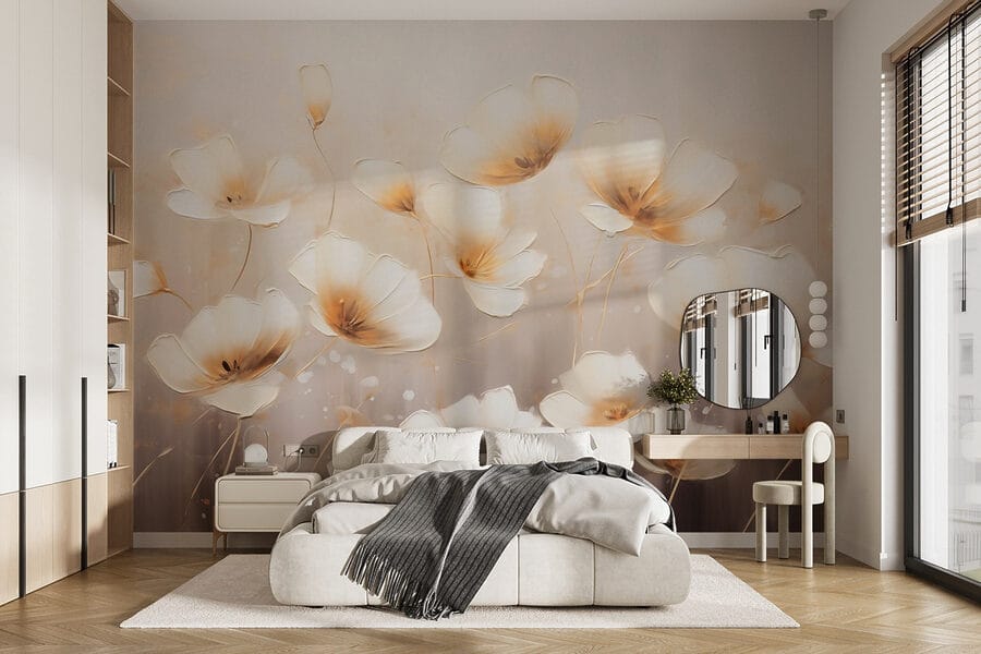Pittura di fiori su sfondo bianco Pittura di fiori su sfondo bianco