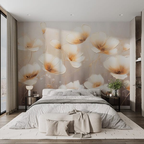 Pittura di fiori su sfondo bianco Pittura di fiori su sfondo bianco