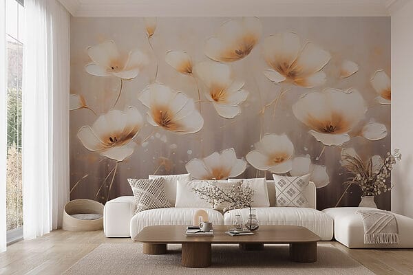 Pittura di fiori su sfondo bianco Pittura di fiori su sfondo bianco