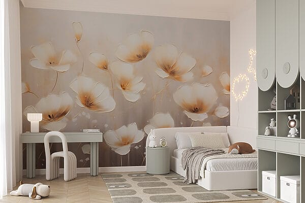 Pittura di fiori su sfondo bianco Pittura di fiori su sfondo bianco