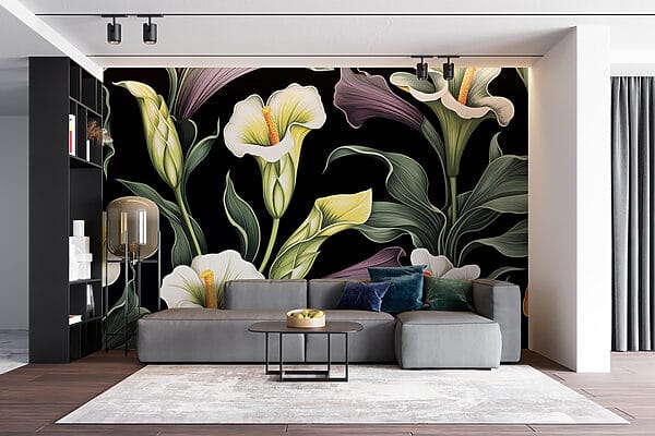Fiori vivaci su sfondo scuro Fiori vivaci su sfondo scuro