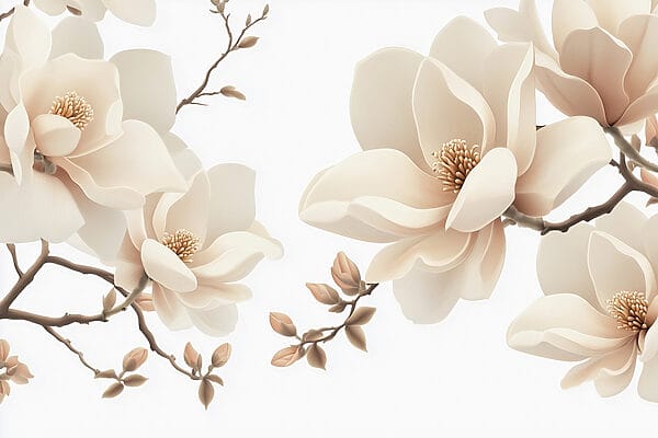 Fiori eleganti su rami aggraziati Fiori eleganti su rami aggraziati