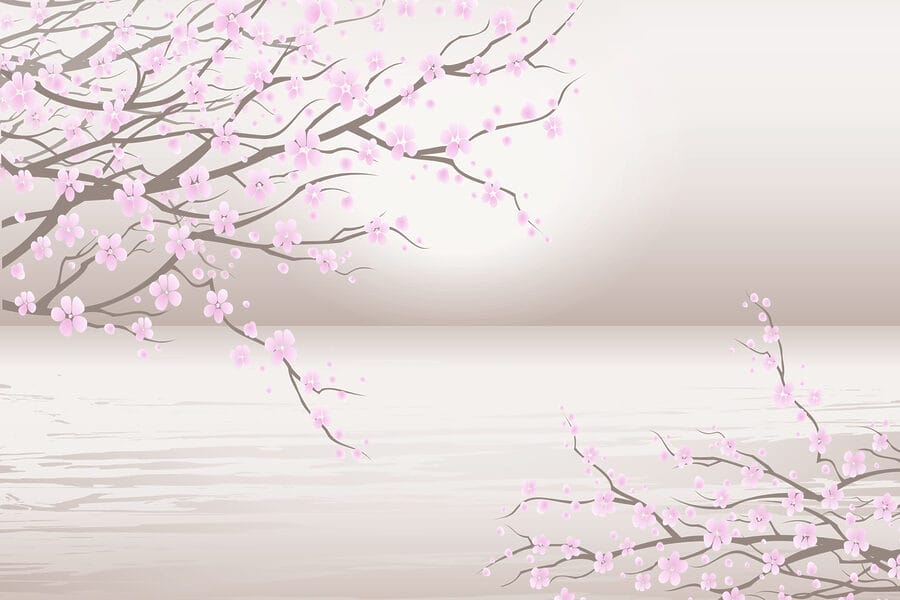 Albero con fiori rosa