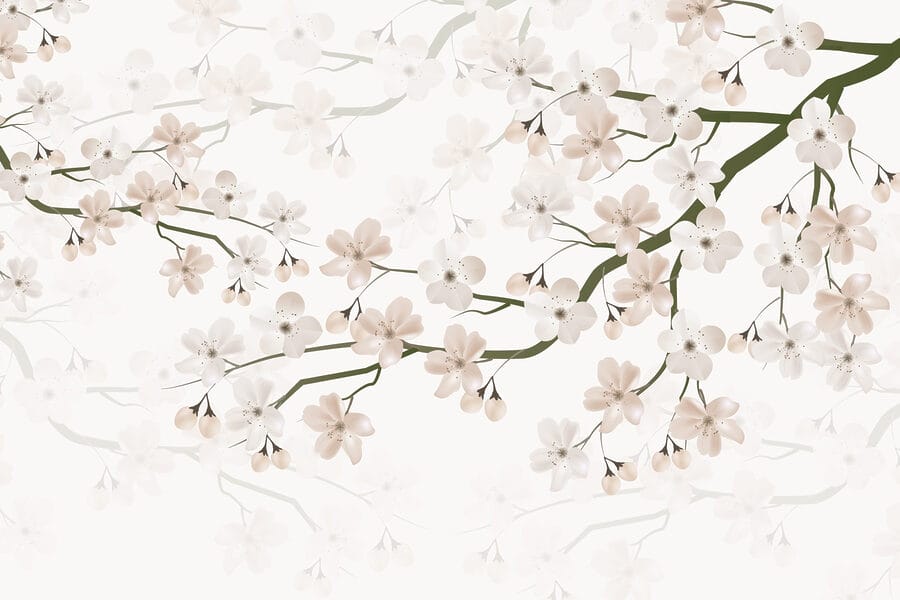 Carta da parati Fiori bianchi su un ramo - immagine 4