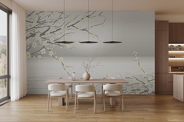 Albero con fiori bianchi Albero con fiori bianchi