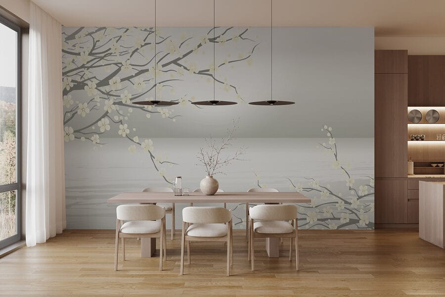 Albero con fiori bianchi