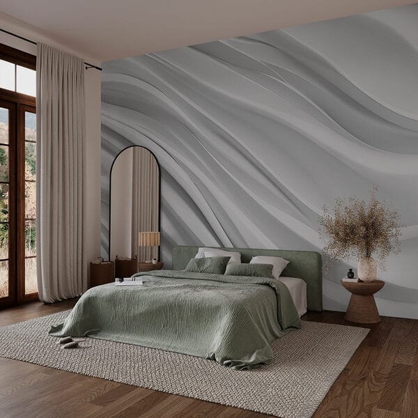 Sfondo bianco con linee ondulate Sfondo bianco con linee ondulate