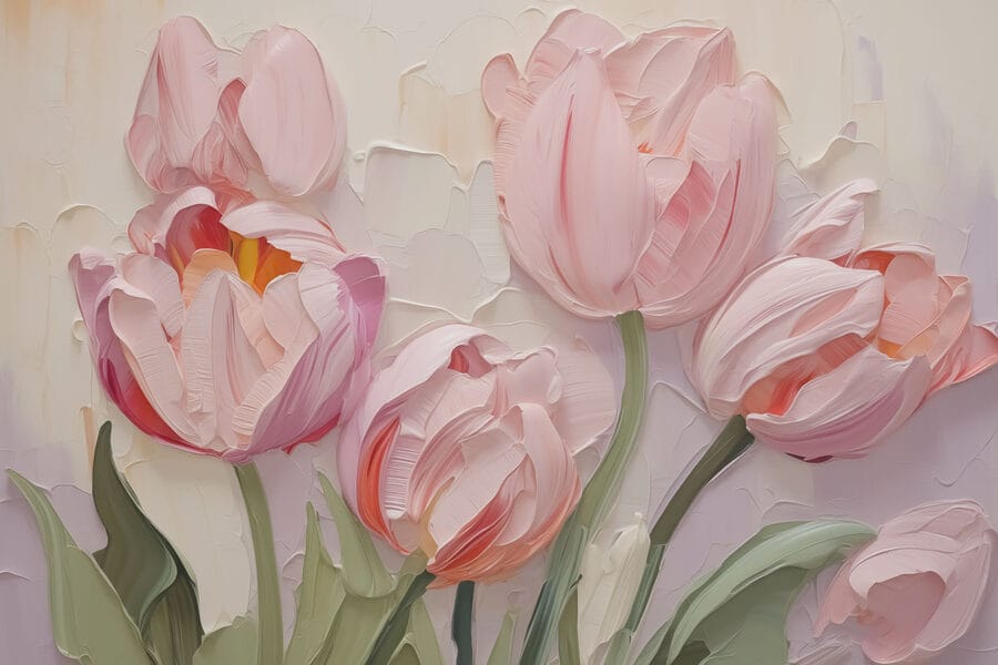 Carta da parati Pittura di fiori rosa - immagine 3