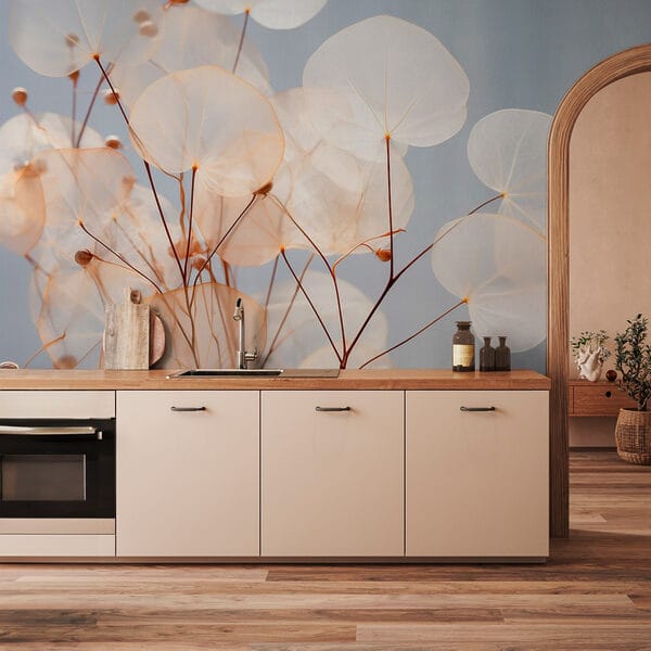 Delicate leaves gently swaying in light Delicate leaves gently swaying in light