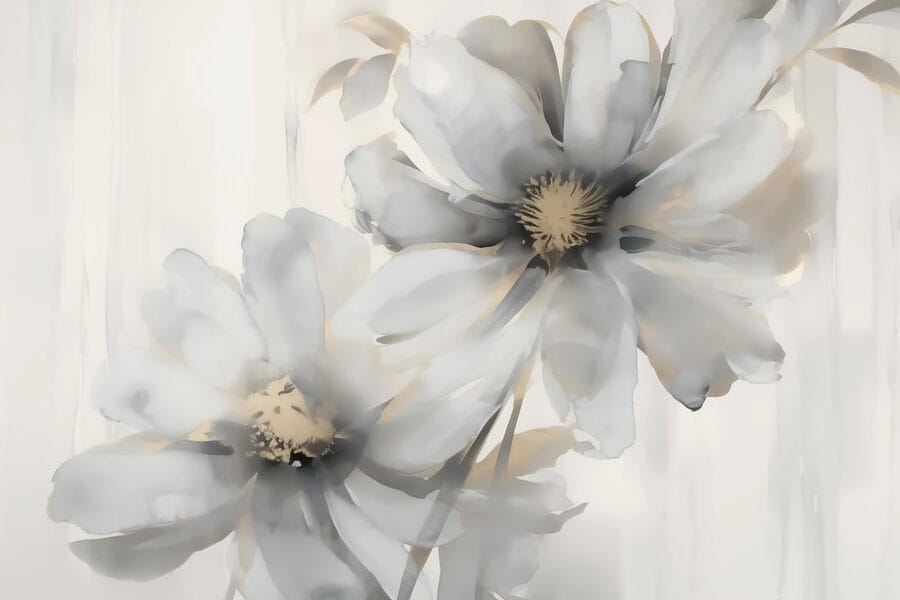 Carta da parati Fiori delicati in tonalità tenui - immagine 3