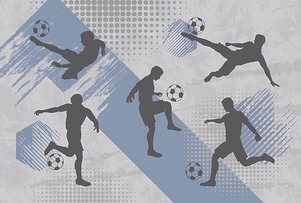 Gruppo di uomini che giocano a calcio Gruppo di uomini che giocano a calcio