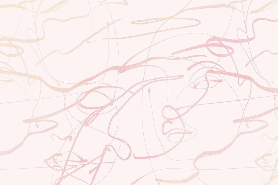Linee rosa su sfondo bianco Linee rosa su sfondo bianco