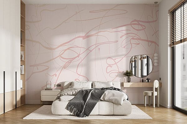 Linee rosa su sfondo bianco Linee rosa su sfondo bianco