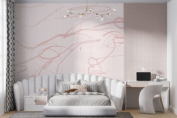 Linee rosa su sfondo bianco Linee rosa su sfondo bianco