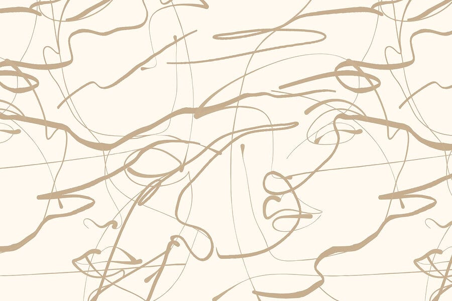 Sfondo bianco con linee marroni