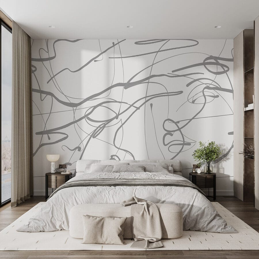 Sfondo bianco con linee grigie