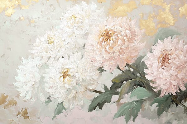 Pittura di fiori su una superficie bianca Pittura di fiori su una superficie bianca