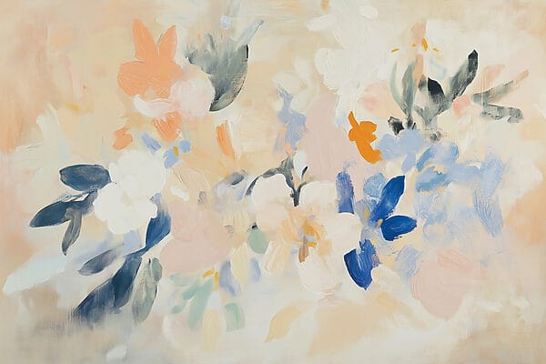 Pittura di fiori su una superficie bianca Pittura di fiori su una superficie bianca