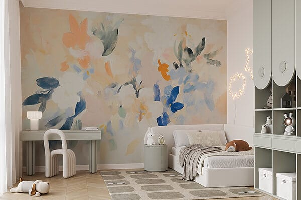 Pittura di fiori su una superficie bianca Pittura di fiori su una superficie bianca