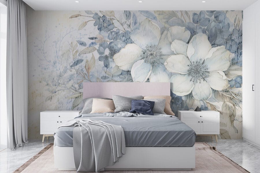 Pittura di fiori e foglie