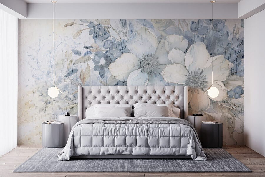 Pittura di fiori e foglie