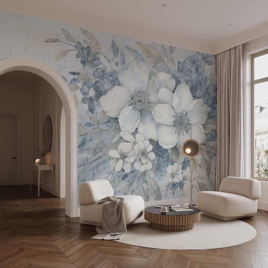Pittura di fiori e foglie
