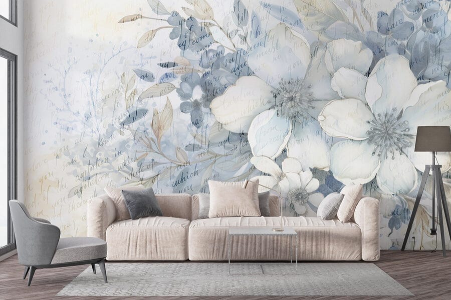 Pittura di fiori e foglie