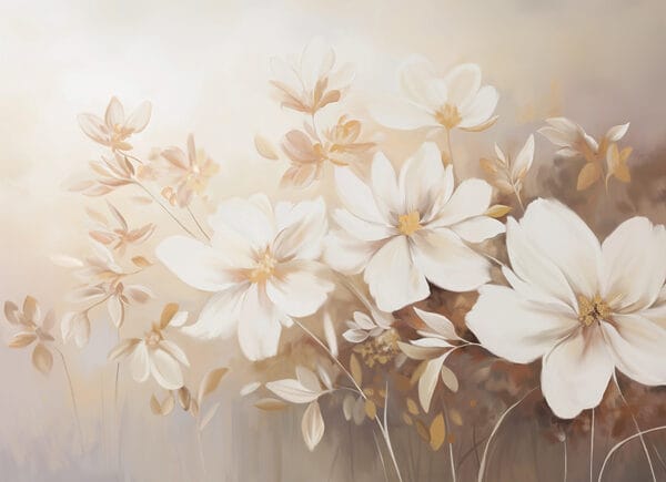 Pittura di fiori bianchi Pittura di fiori bianchi