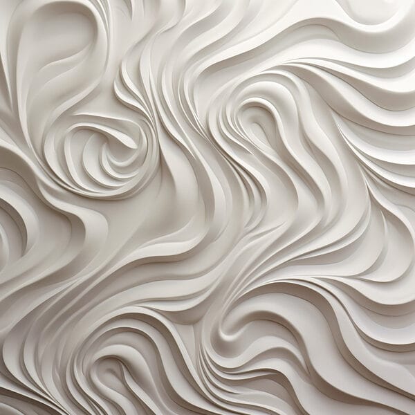 White wall with wavy lines White wall with wavy lines
