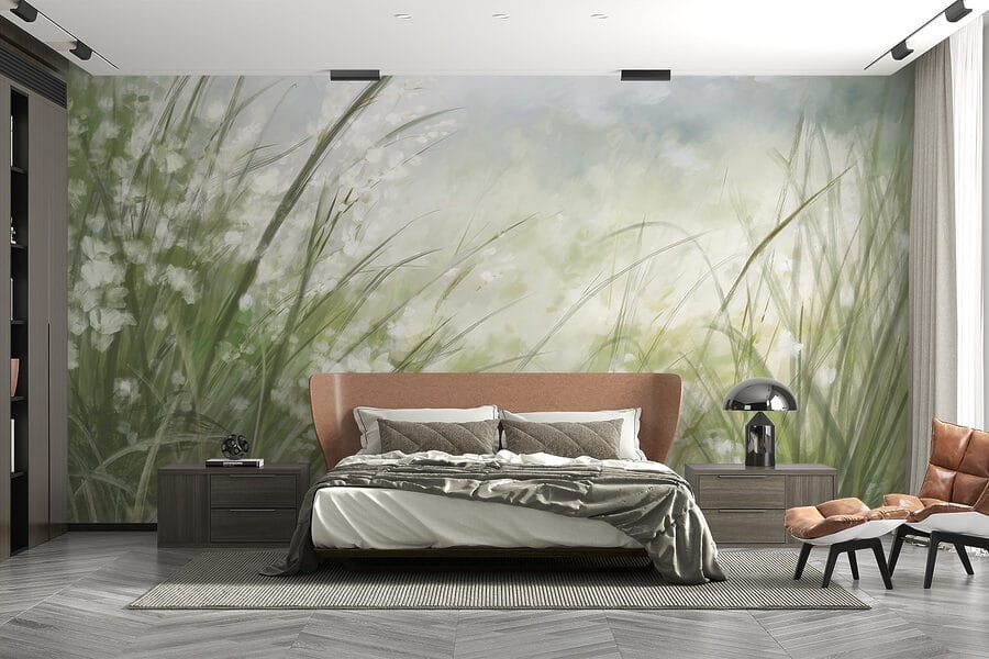 Pittura di un campo d'erba Pittura di un campo d'erba