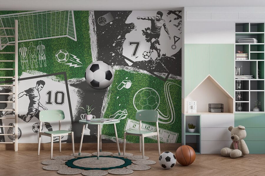 Azione di calcio sul campo
