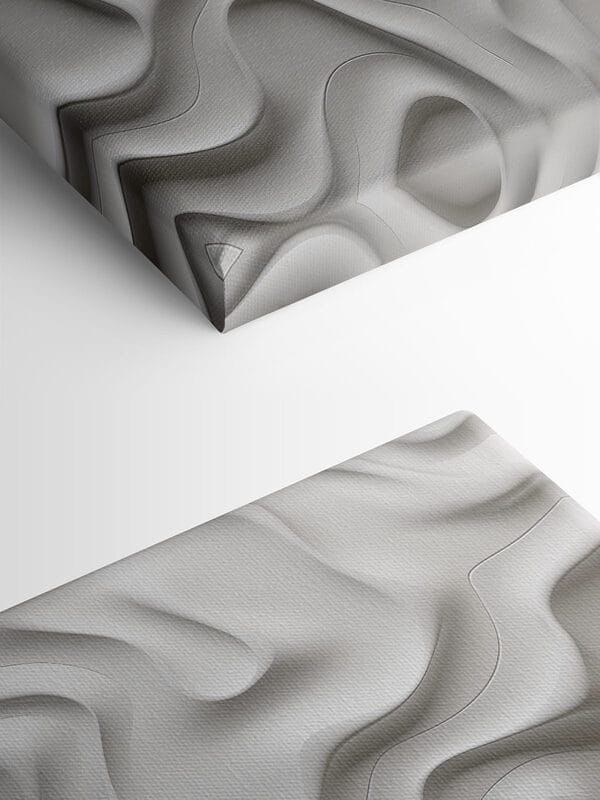 White surface with wavy lines White surface with wavy lines