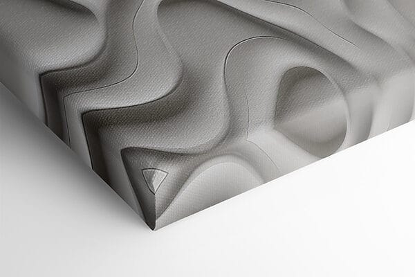 White surface with wavy lines White surface with wavy lines
