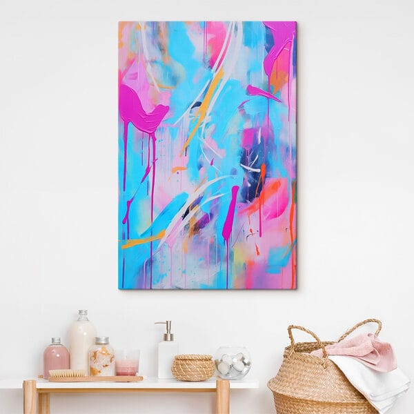 Quadri Dipinto realizzato con vernice rosa e blu (COD: s42946) Quadri Quadri Dipinto realizzato con vernice rosa e blu (COD: s42946)