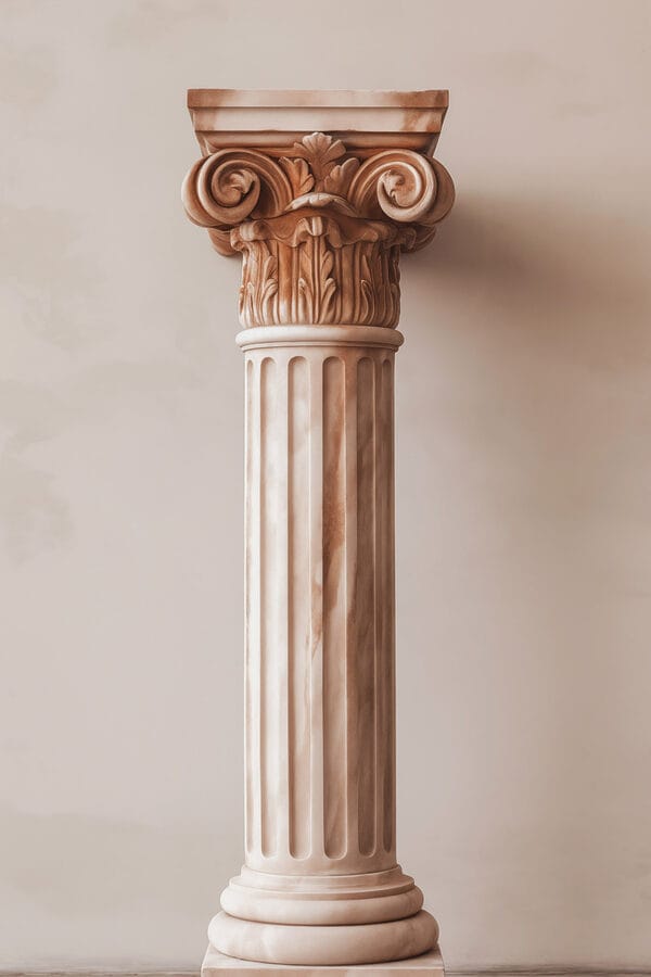 Pillar with a decorative column