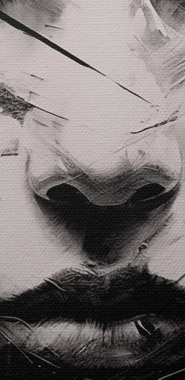 Painting of a woman's face Painting of a woman's face