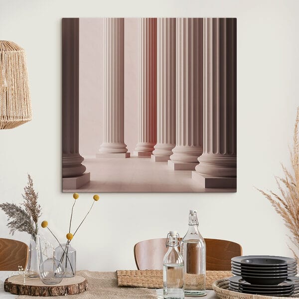 Row of white pillars