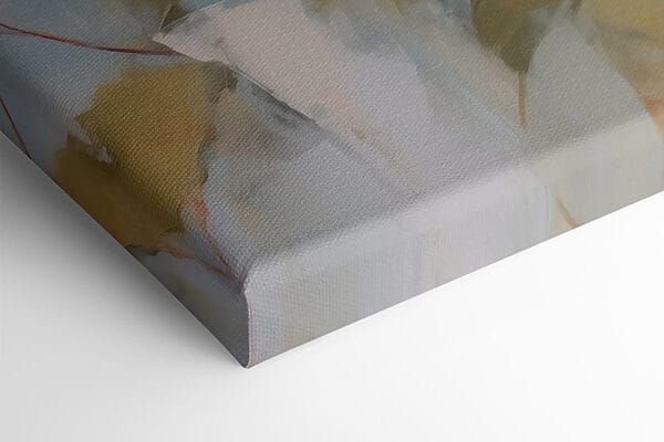 Painting of flowers on a blue background