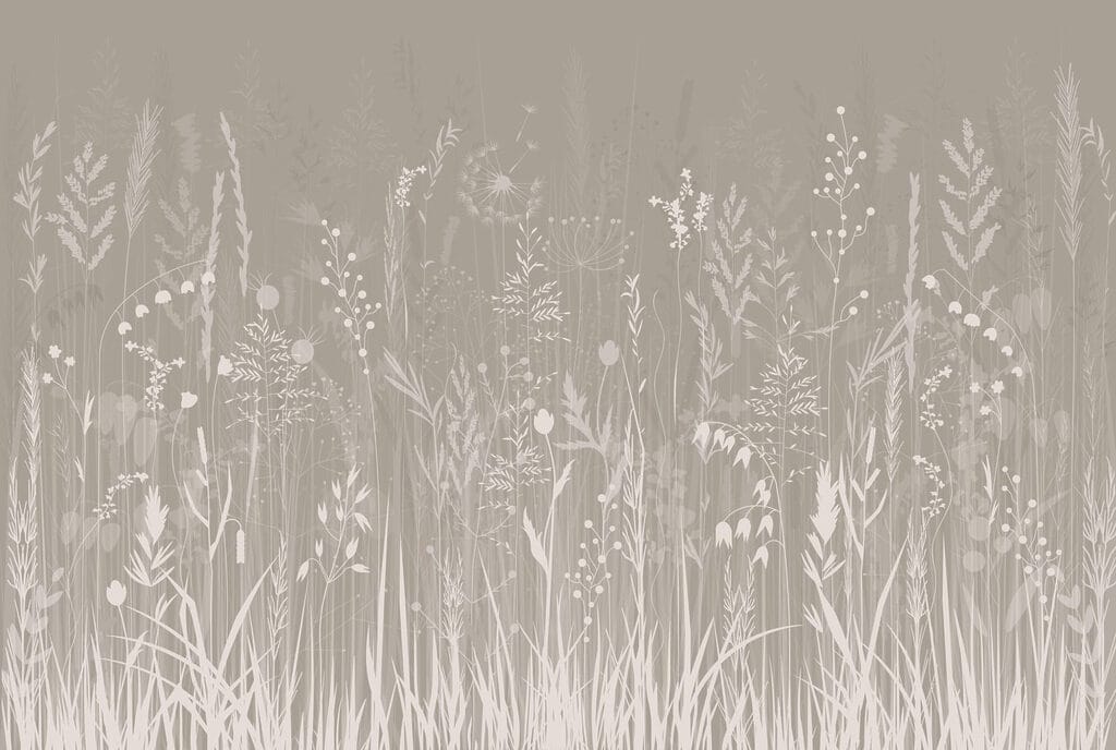 Field of grass and flowers
