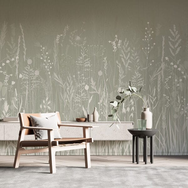 Field of grass and flowers