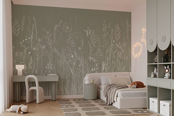 Field of grass and flowers