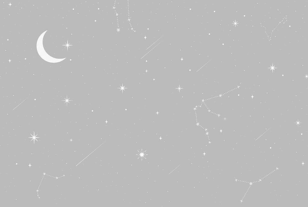 Cielo grigio con stelle e luna Cielo grigio con stelle e luna