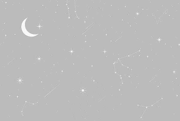 Cielo grigio con stelle e luna Cielo grigio con stelle e luna