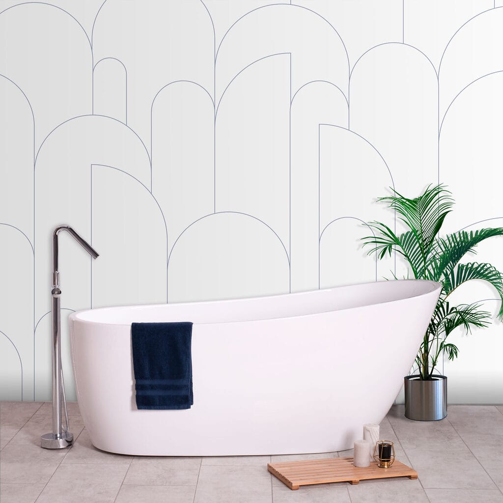 White and blue pattern