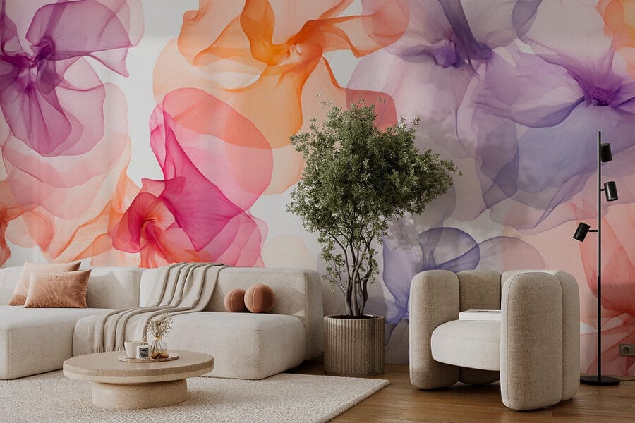 Gruppo di fiori di diversi colori