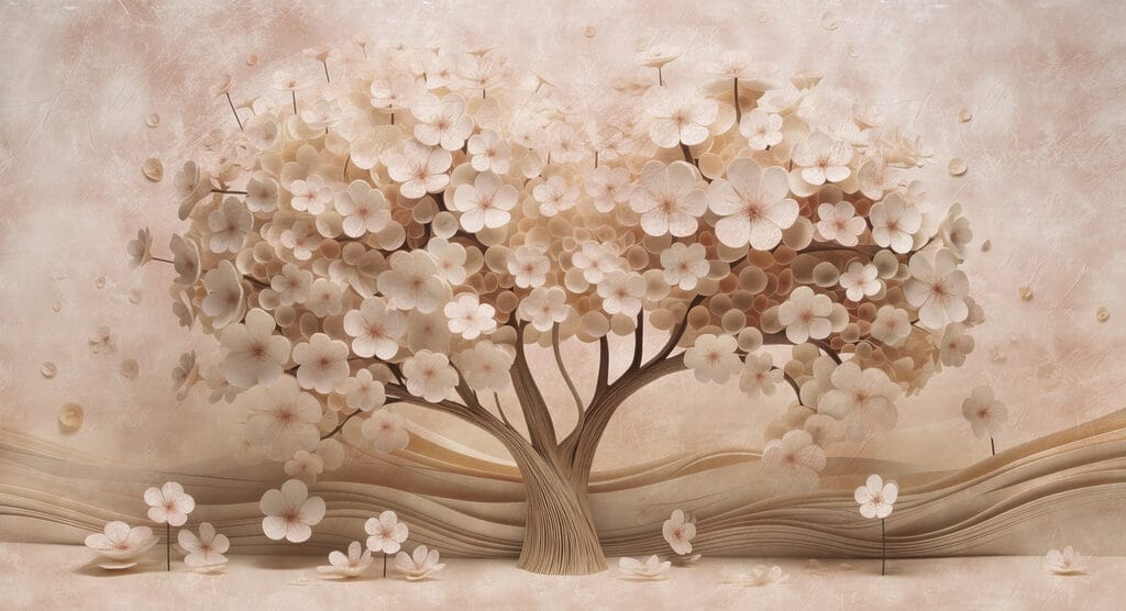 Albero di fiori di carta Albero di fiori di carta
