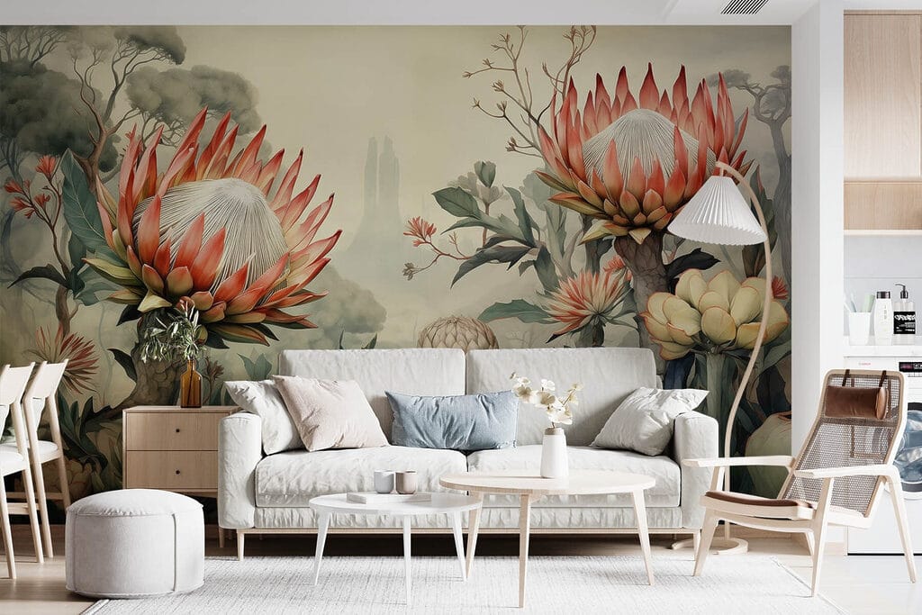 Painting of flowers and plants