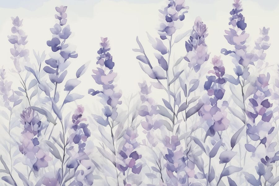 Pittura di fiori viola